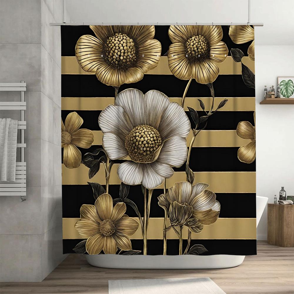 Underwater World Mermaid Shower Curtain 3D Printed Waterproof Fabric for Home Bathroom Decor