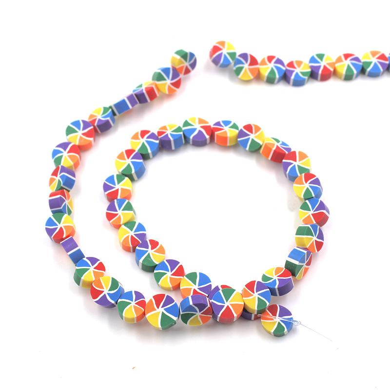 Soft Pottery Beads Beaded Handmade Materials Diy Jewelry Accessories Mobile Phone Chain Bead Separation Mixed Color Soft Pottery Loose Beads