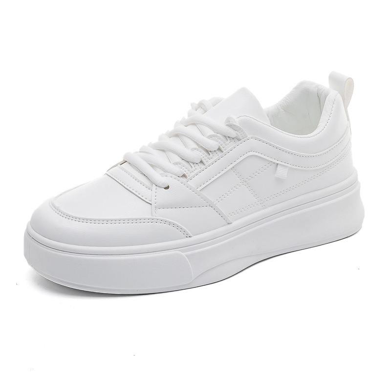 Tenis Feminino Mujer Women Skateboard Shoes Trendy Flats Casual Sneakers Fashion Lace-up Leather Small White Shoes Walking Shoes