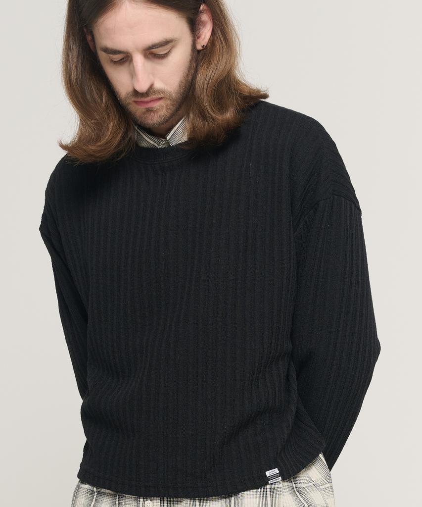 CARGOBROS Cb Ribbed Round Cropped Over-The-Knit (Black)