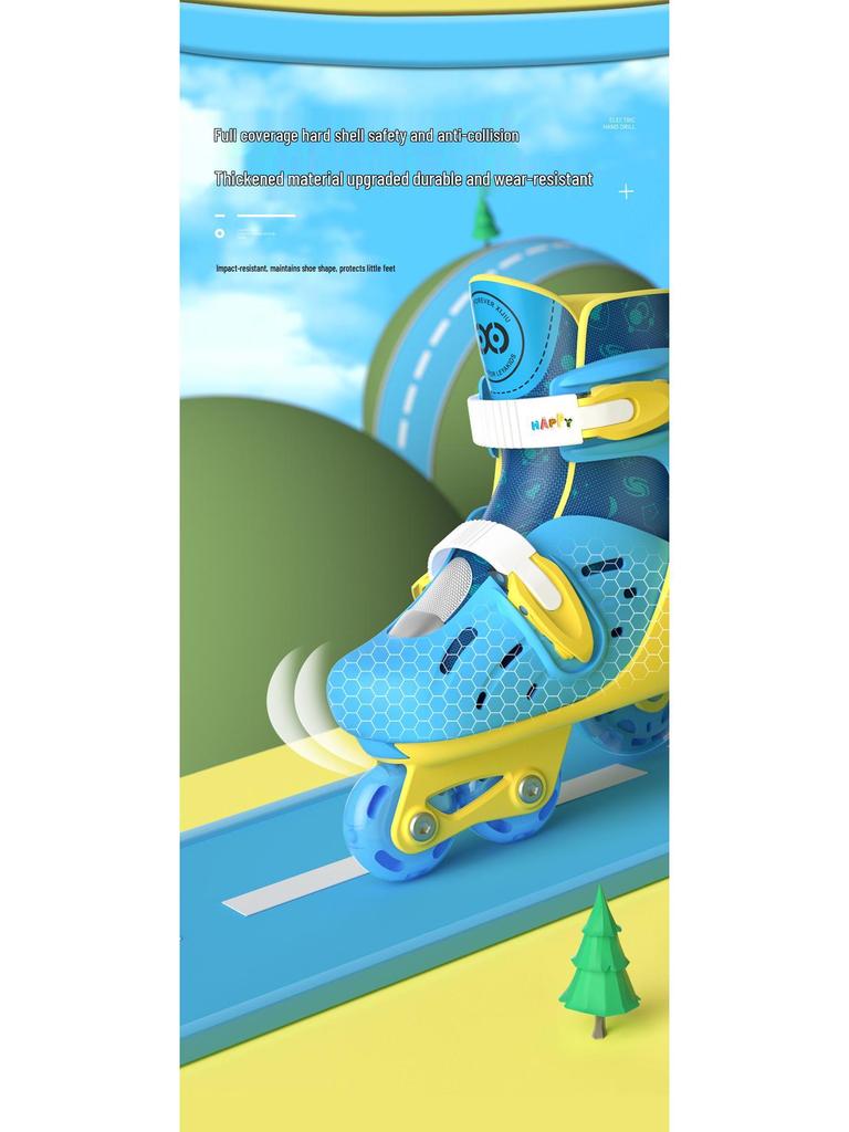 Nastavitelné blikající kolečkové brusle pro děti