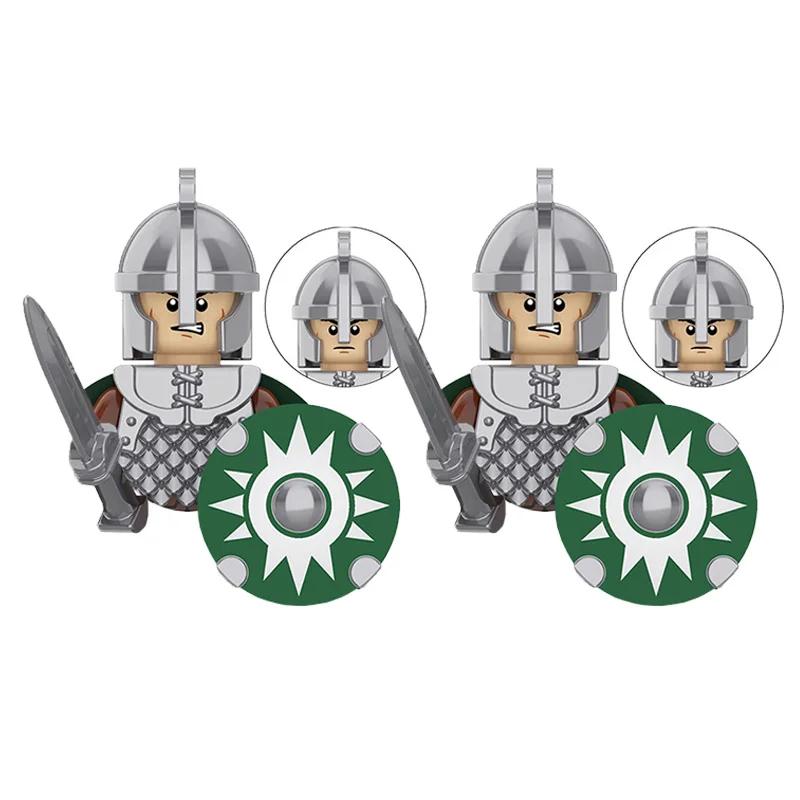 Średniowiecze Seria Władca Pierścieni Królewska Gwardia Rycerzy Lohan Starożytni Łucznicy Figurki Żołnierzy Klocki Zabawki dla Dzieci