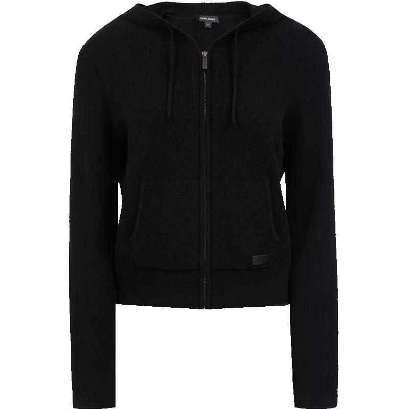 

VEROMODA Women s Hooded Zipper Knit Cardigan L
