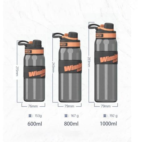 NAWEN Water Bottle, 600ml, 800ml, 1000ml Capacity, Portable Straw, BPA-Free Plastic, for Adults and Children, Outdoor Sports, Climbing, Camping, Runni