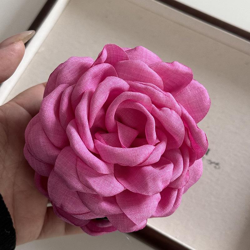 Solid Color Fabric Wers Large Claws For Women New Sweet Shark Clip French Wer Haripins Elegant Hair Accessories