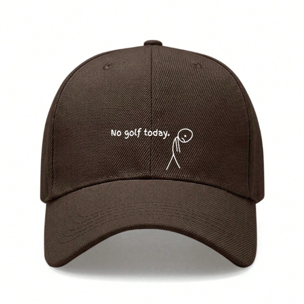 [Casual Baseball Cap] "No Golf Today" Printed Cap, Unisex Curved Brim, Adjustable & Breathable, Ideal for Golf Lovers Daily Outdoor Use