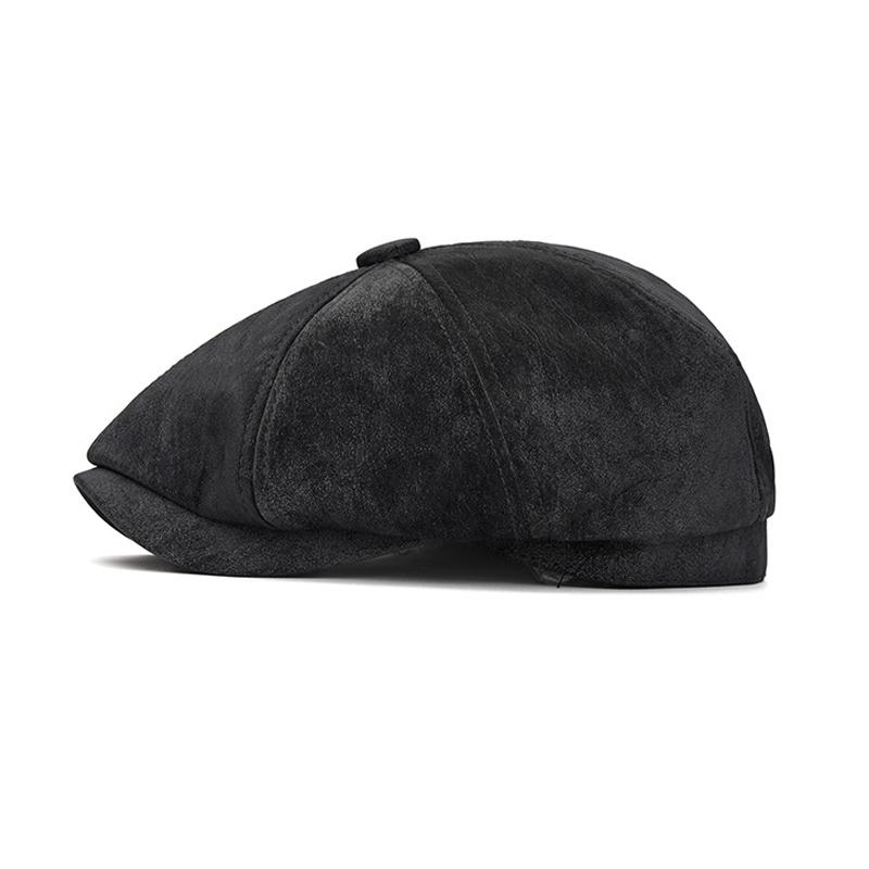 Autumn Winter Warm Beret Men Octagonal Cap British Vintage Cap Painter's Cap Newsboy Cap
