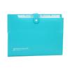Korean 5-Piece A4 Document Binder: Colored Accordion File with Snap Button, Waterproof Student Folder
