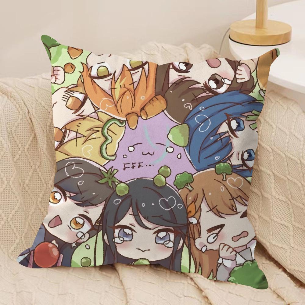Project Sekai Anime Young Cushion Cover Soft Plush Fabric Double-Sided Printed Sofa Cushion Cover for All Seasons HomeDecor Gift