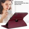 Case + Tempered Glass for iPad Air 11" (M4/M3/M2 2026/2025/2024) Shockproof Rotating Red Synthetic Leather