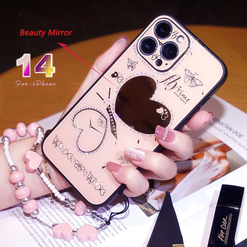 Pro iPhone 14Plus 13 Pro Max 12 Pro Max 11 Pro Max XSMAX 8 7 Plus pro Huawei P30 P40 Pro Mate 30 Mate 40 Pro Beauty Mirrror Pouzdro na telefon Ochranný kryt