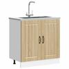 VidaXL Washbasin Base Cabinet Lucca Sonoma Oak Engineered Wood, Kitchen Base Cabinet, Kitchen Drawer Base Cabinet, 853690