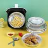 30pcs Air Fryer Oil Foil Disposable Paper Pan Microwave Tin Steamer Mats Aluminum BBQ Food Tray Container Non-stick Baking