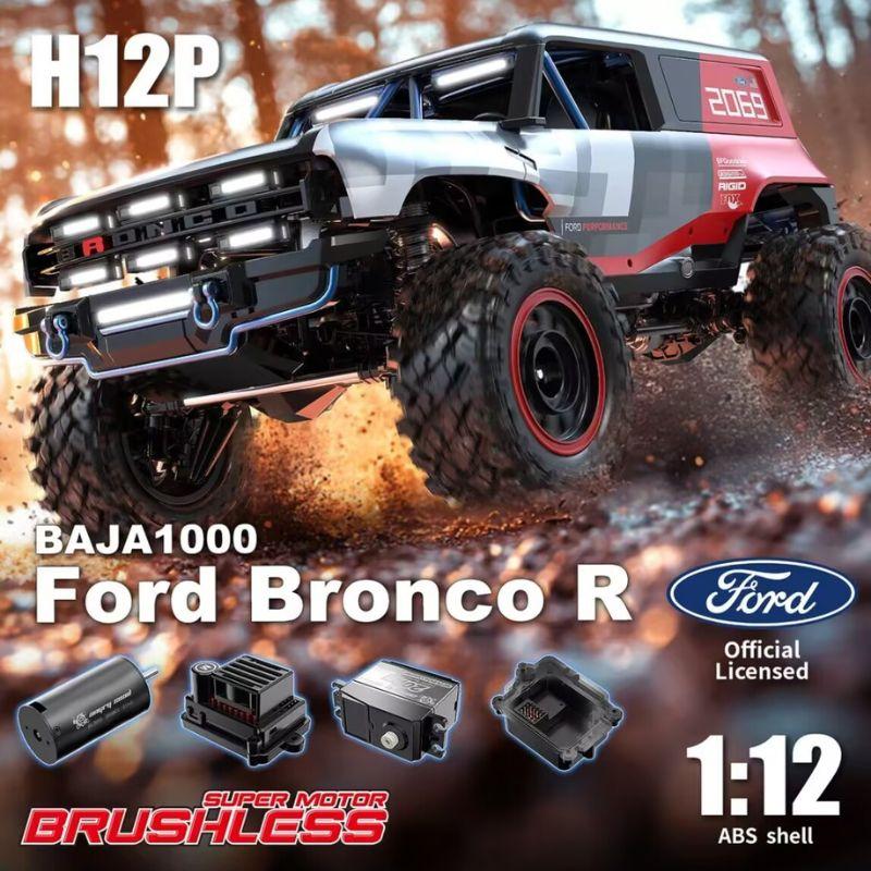 PBJU7 New Hyper go MJX H12P Ford authorized 1/12 crawler car, 4WD off-road racing car with brushless motor and sensor, Rc car.