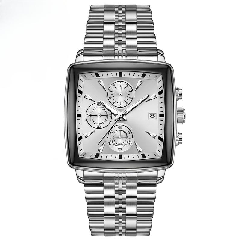 Men's Watches Luminous Waterproof Stainless Steel Chronograph Date Military Quartz Watch