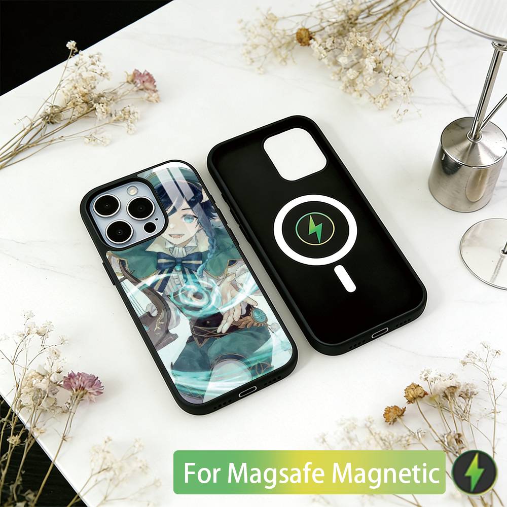 genshin impact Venti Phone Case For iPhone17,16,15,14,13,12,11 Plus,Pro Magnetic with Magsafe Wireless Charging