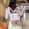 The pain bag of the high-value Japanese transparent bar ins style backpack girl outing small backpack cute student school bag