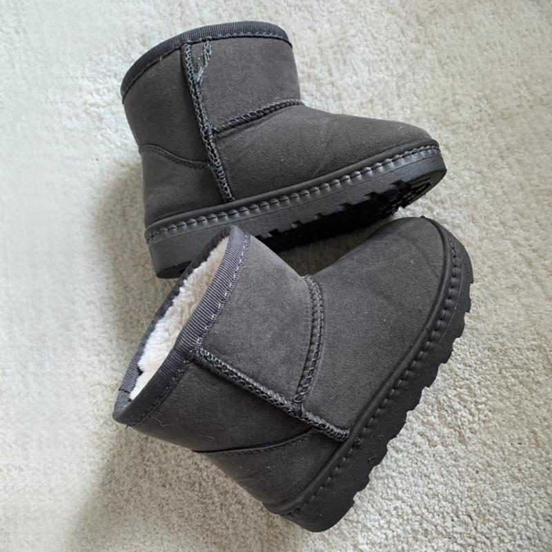 Children Snow Boots Winter Cute Warm Fashion Anti Slip Shoes Kids Boys Girls Leisure Thick Fur Platform Flat Short Boot Sneakers