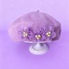 Chapeau Nouveau Béret Laine Fleur Perle Doux Mignon Princesse Automne Hiver Chapeau Peintre Casquette Élégante