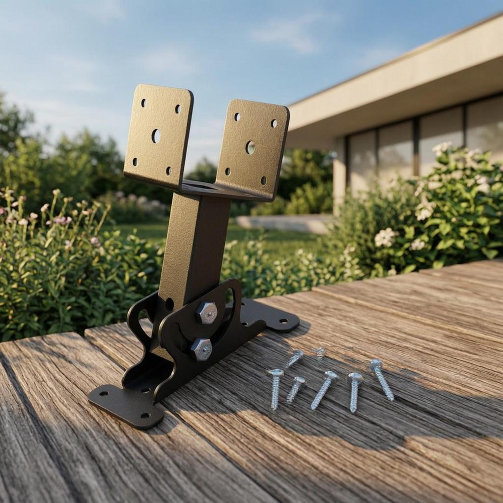 Heavy-Duty Metal Roofing-Mount Saddle Bracket -Coated Adjustable Angle