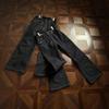 ג'ינס קלאסי לגברים כחול כהה דנים גולמי 13.5oz תפרים בתפירה ידנית גזרה מתרחבת סגנון Streetwear