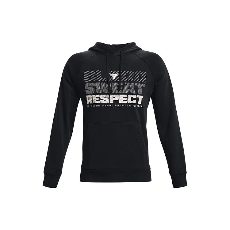 Under Armour Johnson Series Logo Fleece Training Hoodie Men Black 1367109-001 XXL