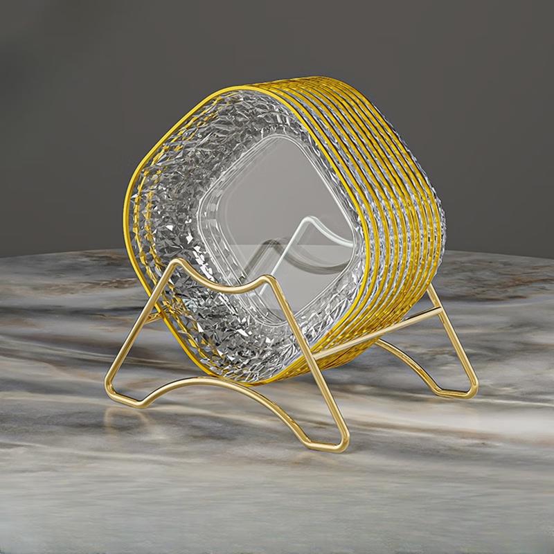 Настольный набор из костяных тарелок с железной подставкой