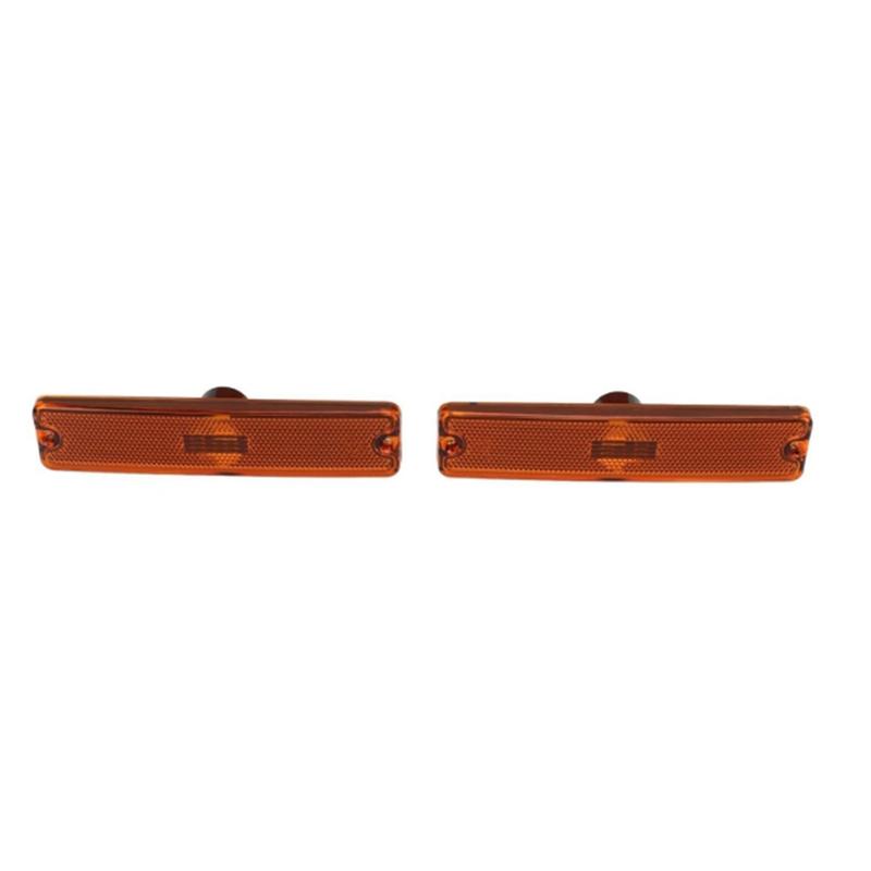 Car Front Bumper Side Marker Light Cover 56001378 56001424 for Jeep Wrangler YJ 1987-1995 Turn Signal Light Cover Yellow