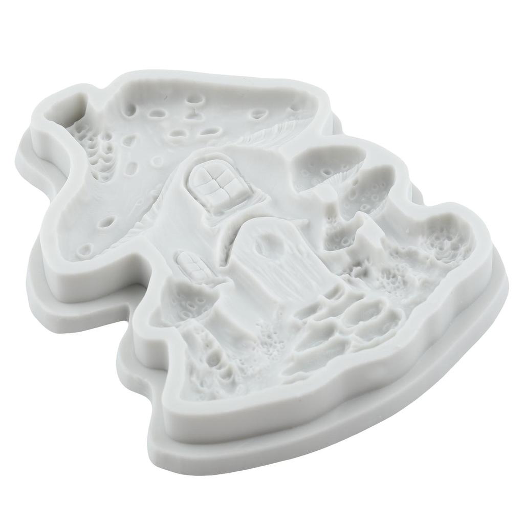Mushroom House Silicone Molds Fairy Mushroom House Fondant Mold Cake Decorating Tools Cupcake Topper Chocolate Candy Craft Gum Paste Polymer Clay