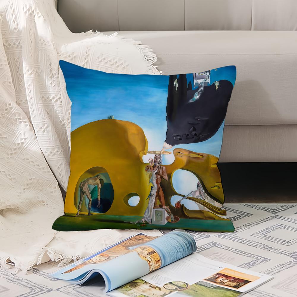 Print Artist S-Salvador Dali Pillow Case Office Cushions Suitable For Sofa Car Bedroom Decorative Cushion Cover