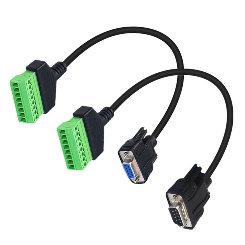 

DB9P RS232 to 8P Terminals Analogs Signal Cable RS232 Serial Extension Cable DB9 Male to Female for Peripherals Position 1