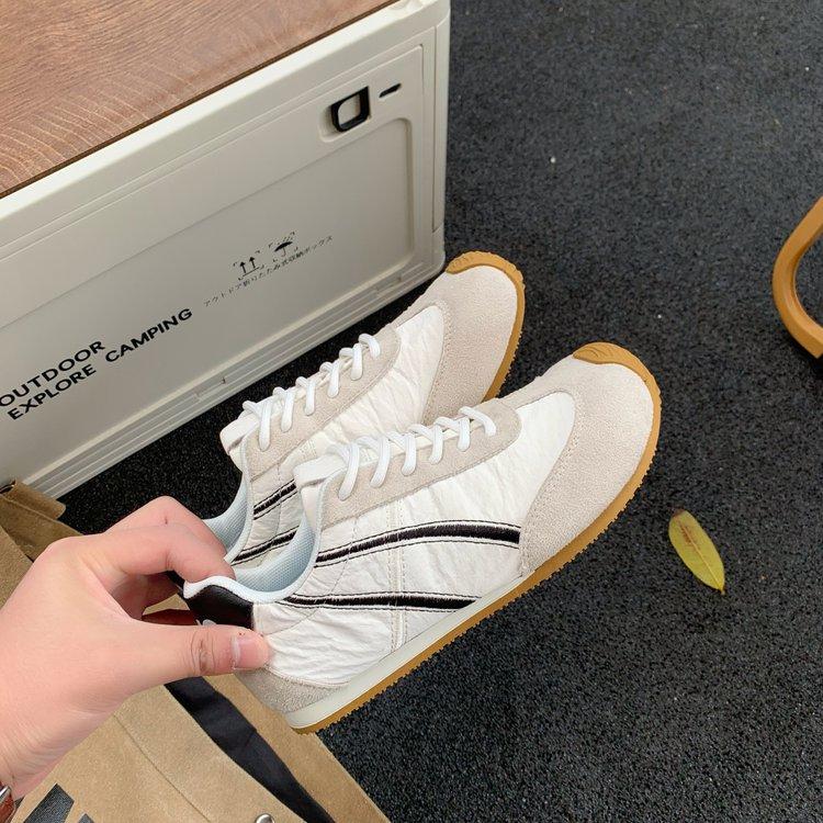 Ballet training shoes women's 2025 spring new flat-soled retro ugly cute color matching Forrest Gump shoes soft-soled casual sports shoes