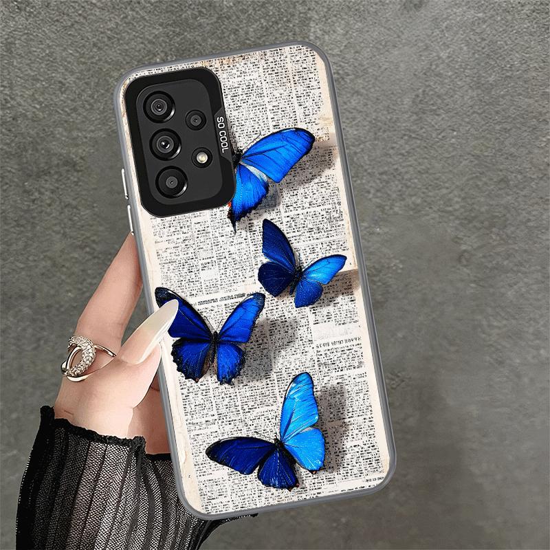 

Blue Butterfly Aesthetics Shockproof Phone Case for Samsung A17 A16 A15 A14 A37 A57 A36 A56 A26 A35 A55 A25 A34 A54 A24 A13 A23 Samsung A06 5G