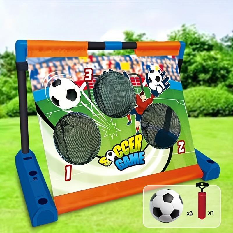 Scoring Electronic Soccer Game Set For Kids Moving Soccer Goal Toss Target Game Indoor Outdoor With Balls Birthday Gifts For Boy