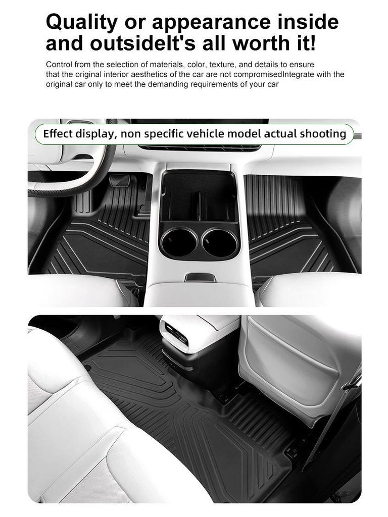 Waterproof TPE Floor Mats for 2024-2025 Lada AURA, eco-friendly and custom-fit for each model.