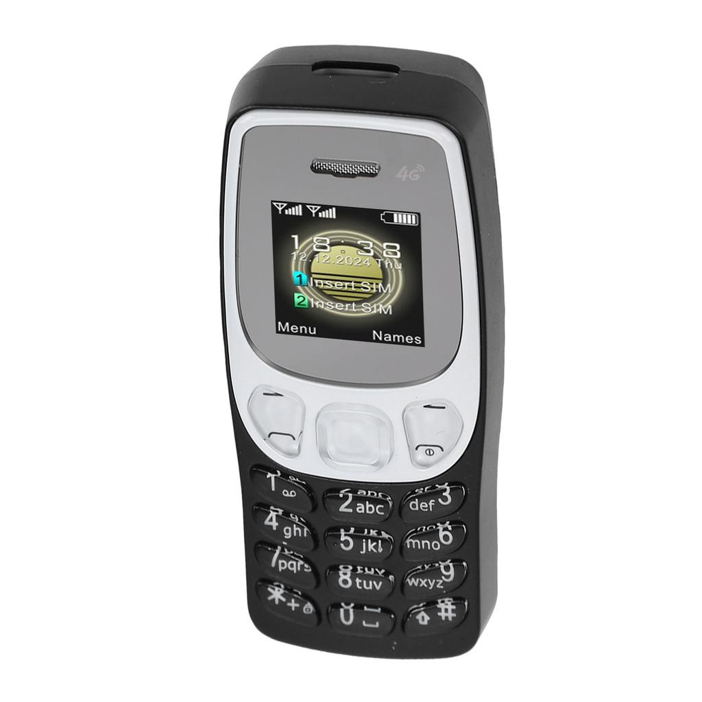 Unlocked Phone for Seniors Dual SIM 4G LTE Elderly Mobile Phone with SOS Key MP3 Playback Black
