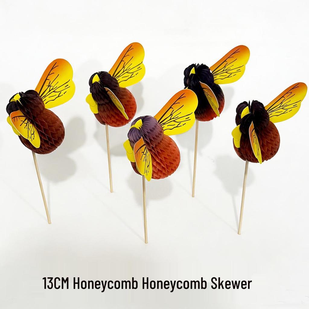 Hawaiian Party Decoration Set: 3D Honeycomb Fruit Straws, Umbrella Picks, and Flamingo Picks