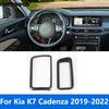 Accessories For Kia K7 Cadenza Carbon Fiber Head Light Lamp Adjustment Switch Cover Trim Sticker Car Styling
