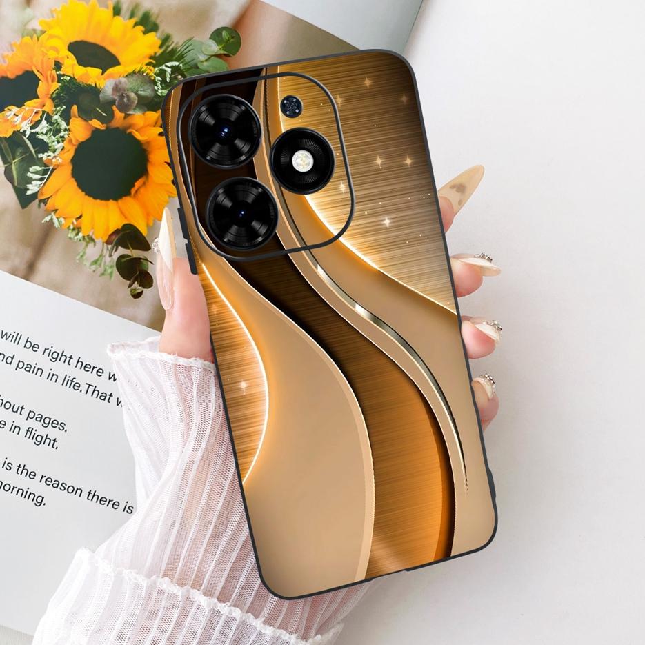 For Tecno Spark Go 2024 Case BG6 Beautiful Butterfly Tree Painted Cover Soft TPU Phone Case For Tecno Spark Go 2024 Fundas Coque