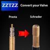5Pc Presta Valve Adapter Convert Presta to Schrader French/UK to US Inflate Tire Using Standard Pump or Air Compressor Tire Chucks 1