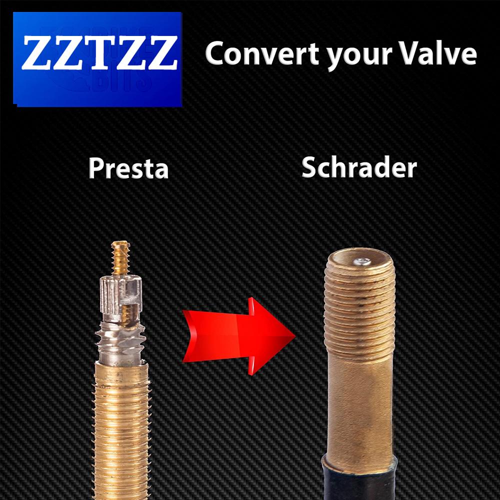 5Pc Presta Valve Adapter Convert Presta to Schrader French/UK to US Inflate Tire Using Standard Pump or Air Compressor Tire Chucks 1