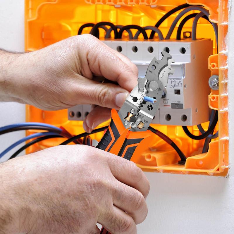 Crimper Cable Cutter Adjustable Wire Stripper Multifunctional Stripping Crimping Pliers Terminal Hand Tool