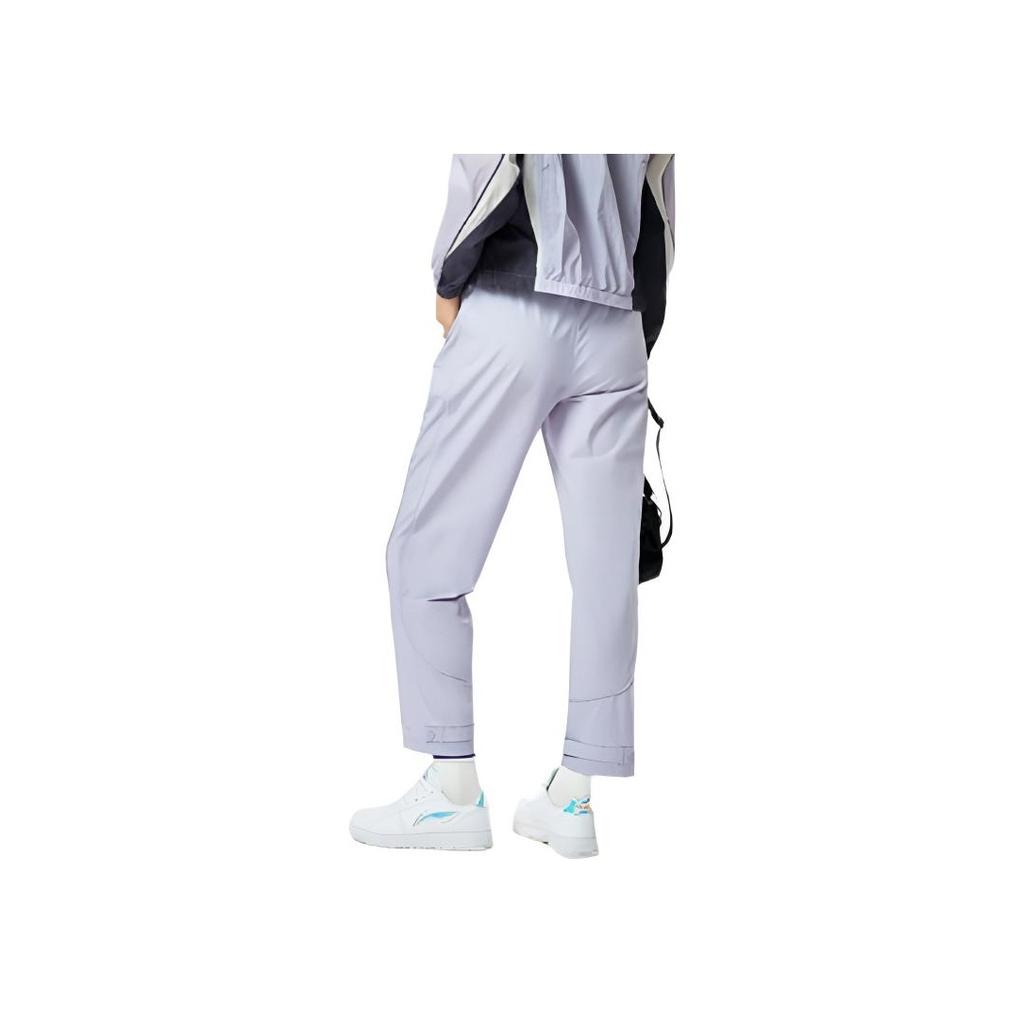 Li Ning Quick-Drying Loose Straight Casual Sports Pants Women Pants Light-Mist-Purple AYKR324-4