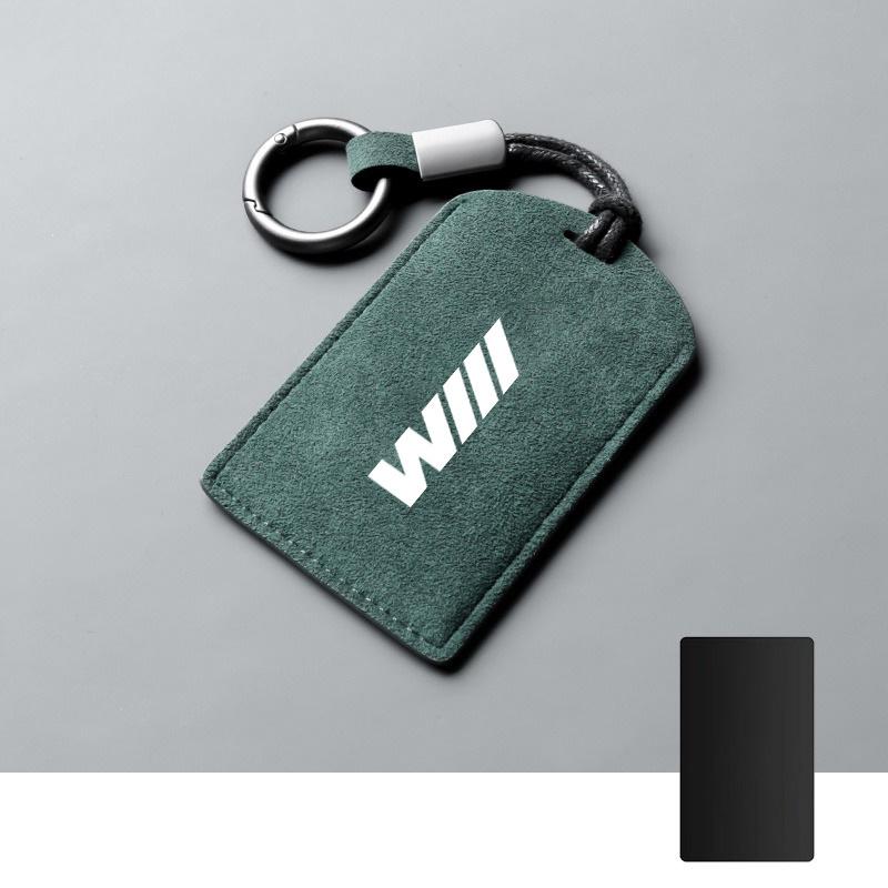 Suede Leather Car Smart NFC Card Key Case Cover Protector Shell Fob For BMW M 3 5 7 Series X1 X3 X5 X6 X7 535le Auto Accessories FY6