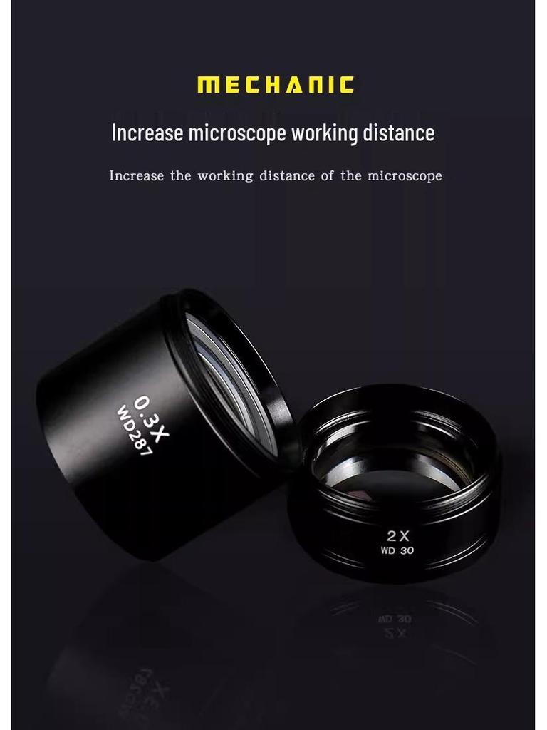 Wide-Angle Eyepiece Stereo Microscope with Reticle and Lens Adapter