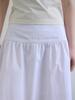 Gijun Shirring Midi Skirt White