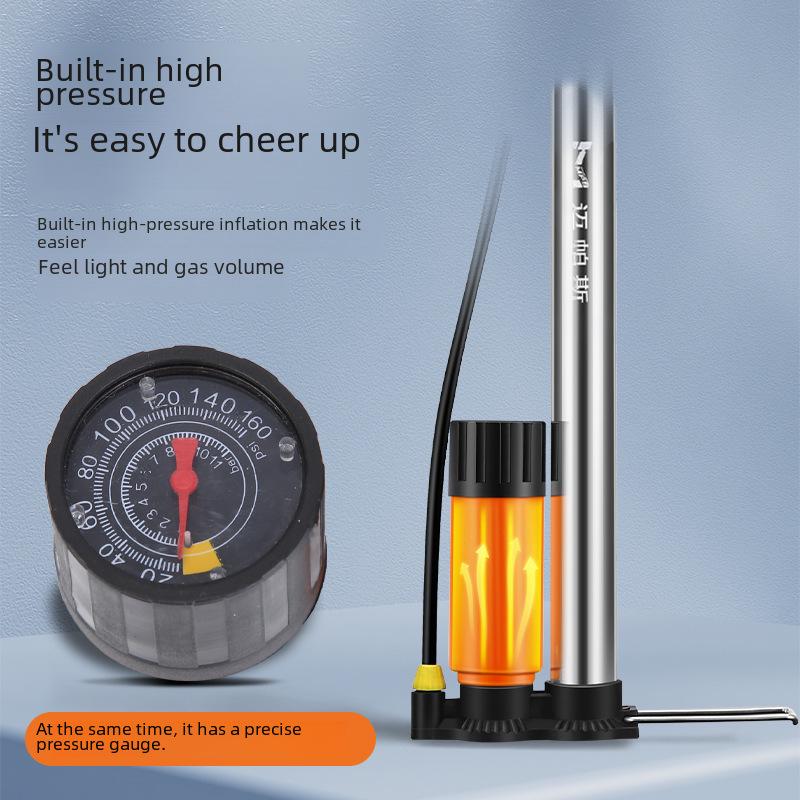 Pompă Manuală Multifuncțională de Înaltă Presiune pentru Biciclete, Vehicule Electrice, Motociclete, Mașini și Mingi de Baschet