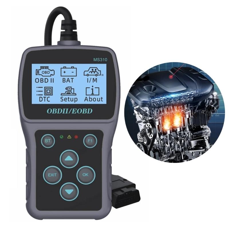 2.4in Display OBDII Scanner Car Fault Code Reader Battery Tester with Readiness OBDII Diagnostic Scanner