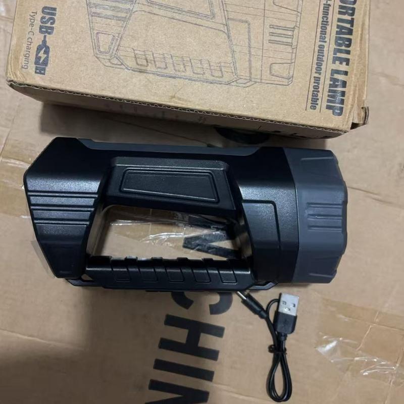 Rechargeable Spotlight Flashlight, Ultra Bright LED,USB Charging Portable Lantern with Side Lighting,Suitable for Emergency Situations,Hiking,camping