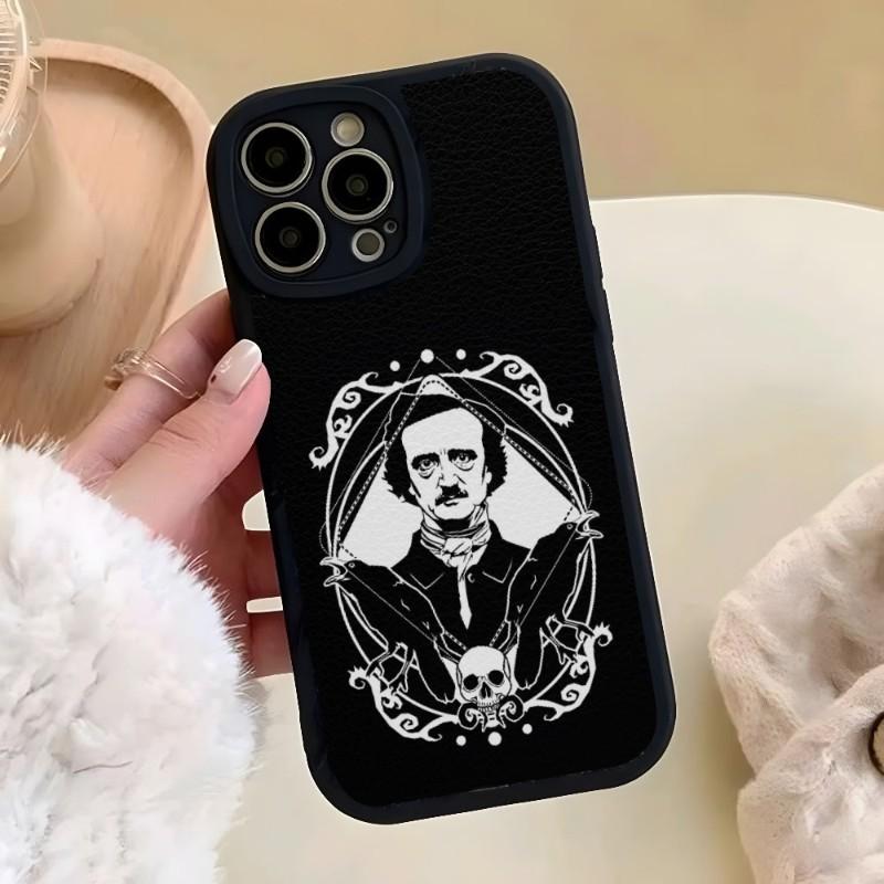 

Edgar Allan Poe Phone Case For Iphone 14 Pro Max 13 12 11 Mini X Xr Xs 8 7 Puls Lambskin Silicone Cover iPhone 7